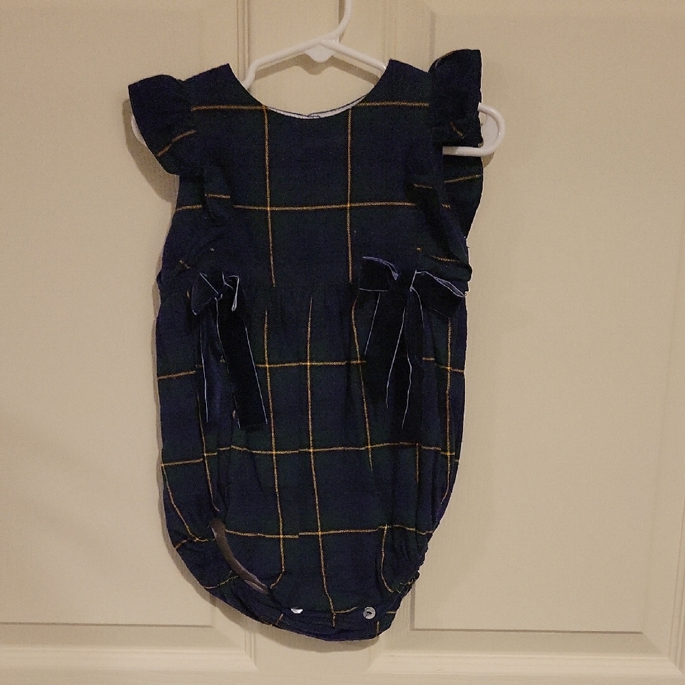 Phi Clothing Girls Blue & Green Tartan Shortie